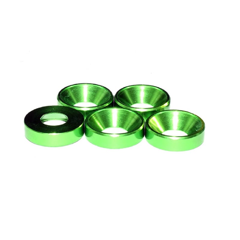 Alextend 50pcs M3 Countersunk Washers Alloy Aluminum Screw Gaskets (Green) - Image 1